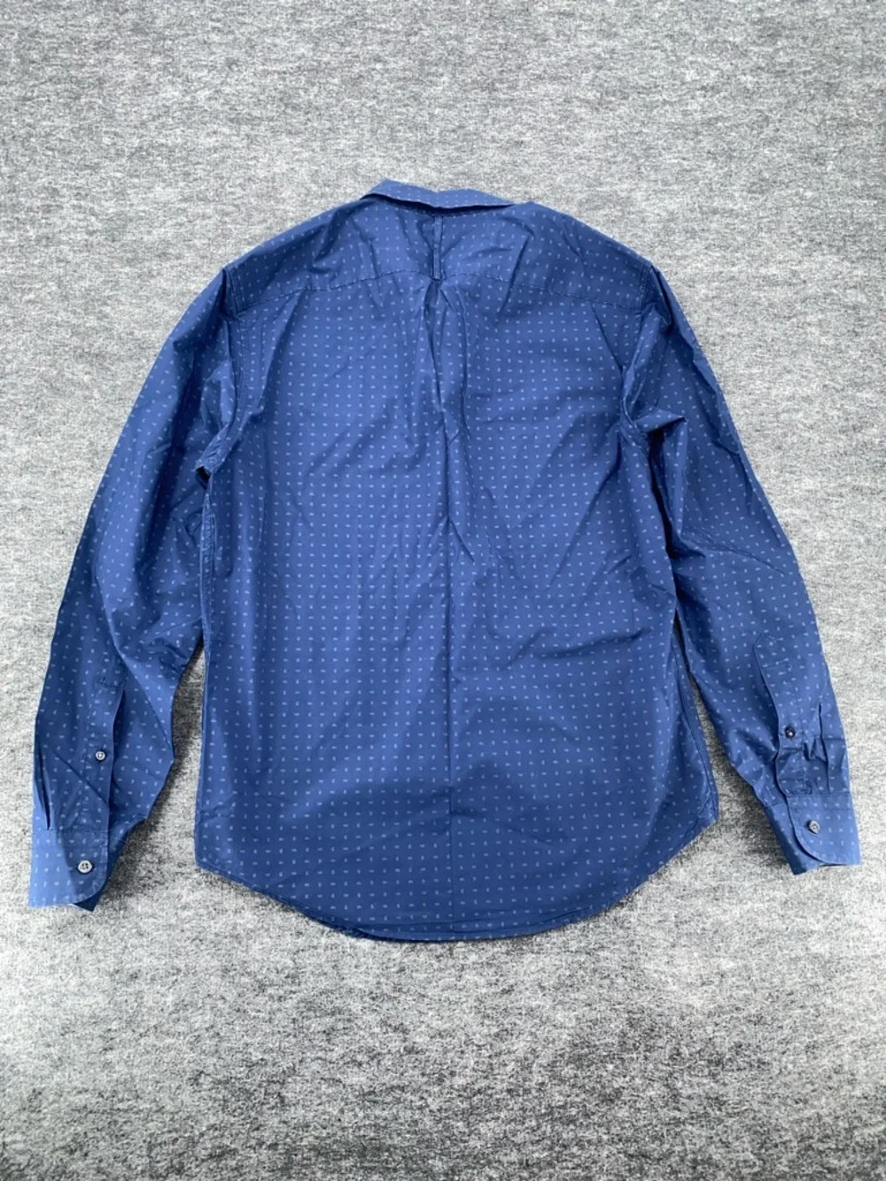 Banana Republic Luxe Poplin Blue Printed Button Front Shirt Size M